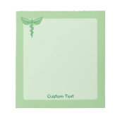 Caduceus mit Blättern Notizblock (Vorderseite)