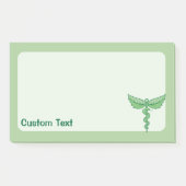 Caduceus mit Blättern Post-it Klebezettel (Vorderseite)