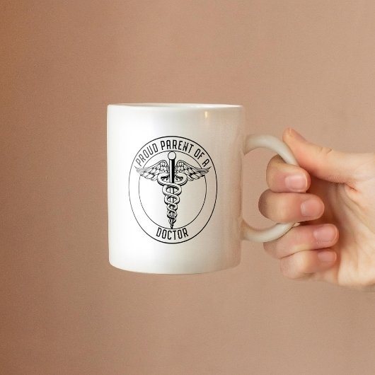 Caduceus Mitarbeiter von Hermes stolz Eltern eines Kaffeetasse