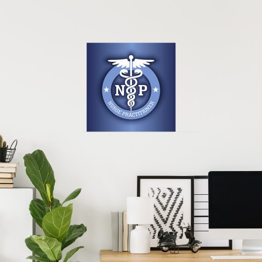 Caduceus NP (blau) Poster (Heimbüro)