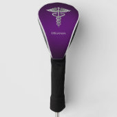 Caduceus on Purple personalized Golf Headcover (Vorderseite)