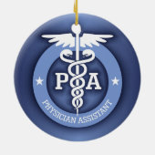 Caduceus PA 2 (blau) Keramik Ornament (Hinten)