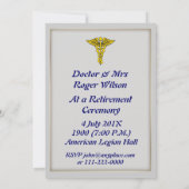 Caduceus Pensionseinladung Einladung (Rückseite)