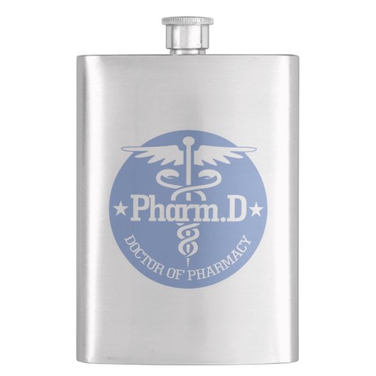 Caduceus PharmD 2 Flachmann (Vorderseite)