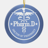Caduceus PharmD 2 Keramik Ornament (Vorne)