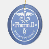 Caduceus PharmD 2 Keramik Ornament (Links)