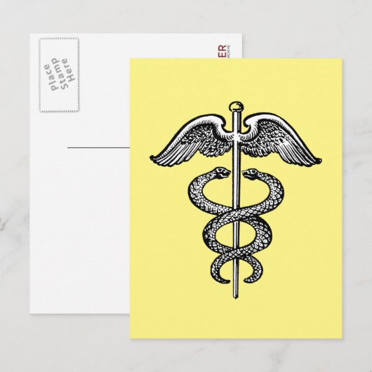 Caduceus Postkarte (Vorne/Hinten)
