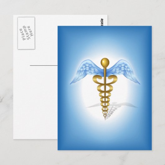 Caduceus Postkarte (Vorne/Hinten)