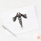 Caduceus Quadratischer Aufkleber (Umschlag)