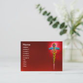 CADUCEUS, RED RUBY, lebhafter Goldamethyst Visitenkarte (Stehend Vorderseite)