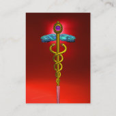 CADUCEUS, RED RUBY, lebhafter Goldamethyst Visitenkarte (Rückseite)