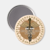 Caduceus registrierter Krankenmagnet Magnet (Vorderseite/Rückseite)