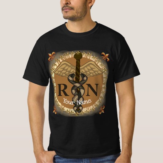 Caduceus RN Krankenschwester T-Shirt (Vorderseite)