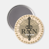 Caduceus RN Nurse-Magnet Magnet (Vorderseite/Rückseite)