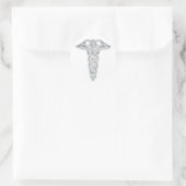 Caduceus Runder Aufkleber (Tasche)