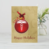 Caduceus signiert Holiday Cards Feiertagskarte (Stehend Vorderseite)