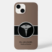 Caduceus Silver Beruflich Case-Mate iPhone Hülle (Rückseite)