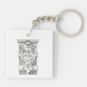 CADUCEUS Square Acrylic Schlüsselanhänger (Rückseite)