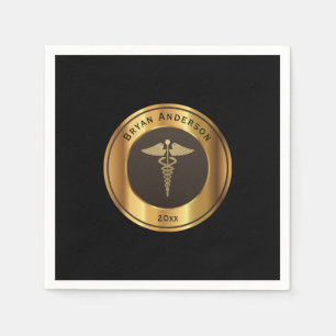 Caduceus Symbol Medical School Abschluss Serviette