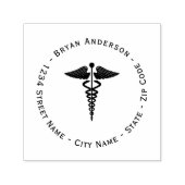 Caduceus Symbol Rücksendeadresse Selbstfarbige Bri Permastempel (Design)