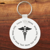 Caduceus Symbol Schlüsselanhänger (Vorderseite)