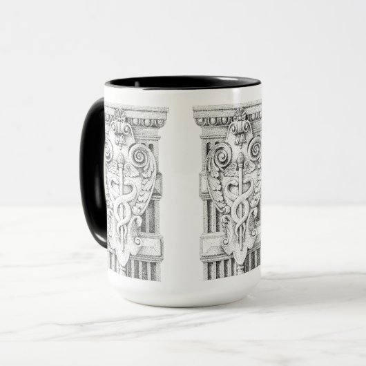 CADUCEUS Tall Black Combo Tasse (Vorderseite Links)