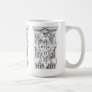 CADUCEUS Tall White Tasse