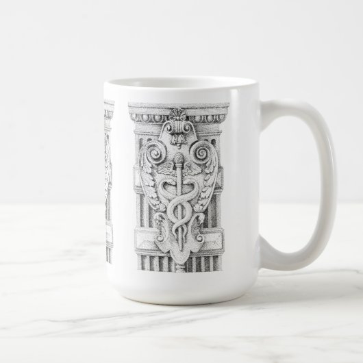 CADUCEUS Tall White Tasse (Rechts)