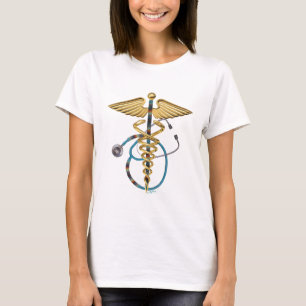 Caduceus u. Stethoskop T-Shirt