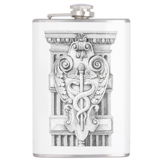 CADUCEUS Vinyl Wrapped Flask Flachmann (Vorderseite)