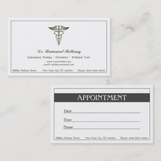 Caduceus Visitenkarte (Vorne/Hinten)