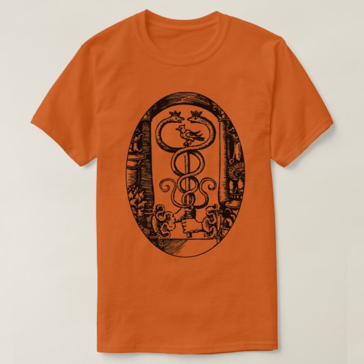 Caduceus von Hermes Thoth T-Shirt (Design vorne)