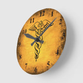 Caduceus Wall Clock Runde Wanduhr (Winkel)