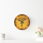 Caduceus Wall Clock Runde Wanduhr (Zuhause)