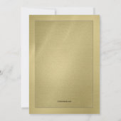 Caduceus Watermark Gold Medical Abschluss Einladun Einladung (Rückseite)