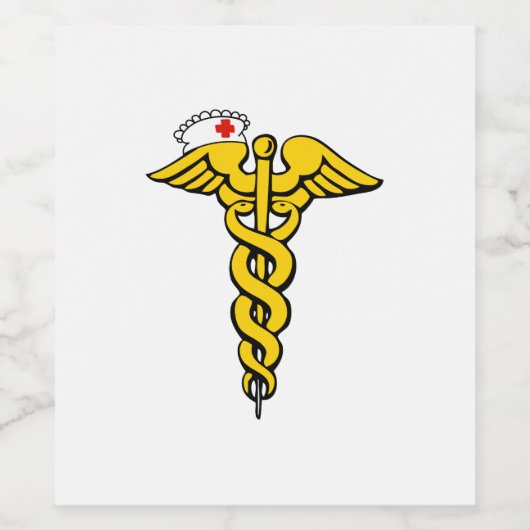 Caduceus Weinetikett (Einzelnes Label)