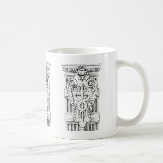 CADUCEUS Weiße Tasse (Rechts)