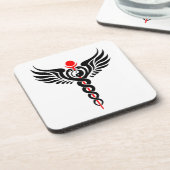 Caduceus - Yin Yang - Winged Serpent - Hermetic Untersetzer (Linke Seite)