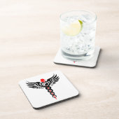 Caduceus - Yin Yang - Winged Serpent - Hermetic Untersetzer (Rechte Seite)