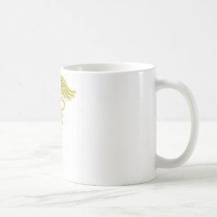 Caduceusgoldmedizinisches Symbol Kaffeetasse