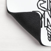 CADUCEUSrn-LOGO-AUSGEBILDETE KRANKENSCHWESTER Mousepad (Ecke)