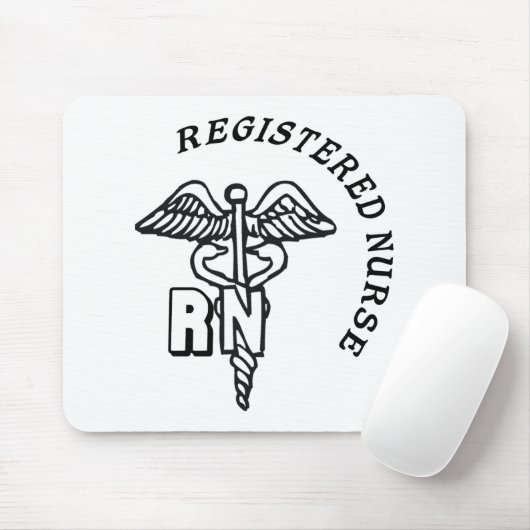 CADUCEUSrn-LOGO-AUSGEBILDETE KRANKENSCHWESTER Mousepad (Mit Mouse)