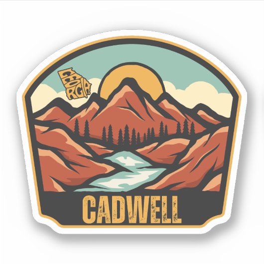 Cadwell, Georgien Aufkleber (Vorderseite)