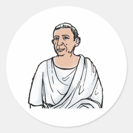 Caecilius Runder Aufkleber (Vorderseite)