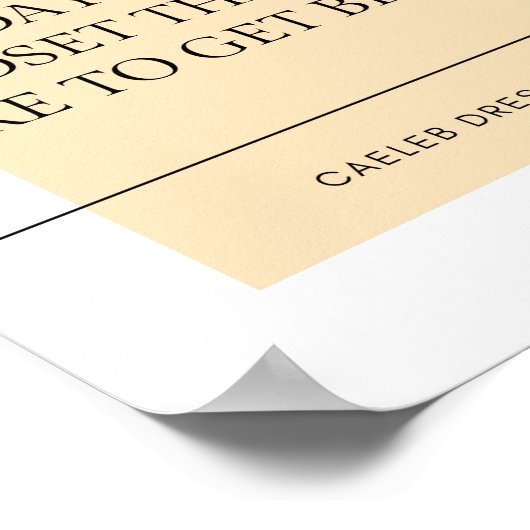 Caeleb Dressel Quote Poster (Ecke)