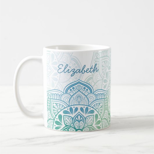 Caelum Mandala 11 oz. Personalisierter Becher Kaffeetasse (Links)
