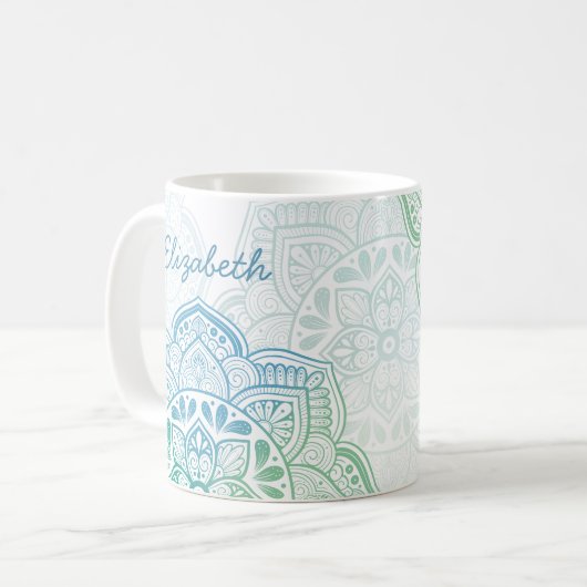 Caelum Mandala 11 oz. Personalized Mug Kaffeetasse (Vorderseite Links)