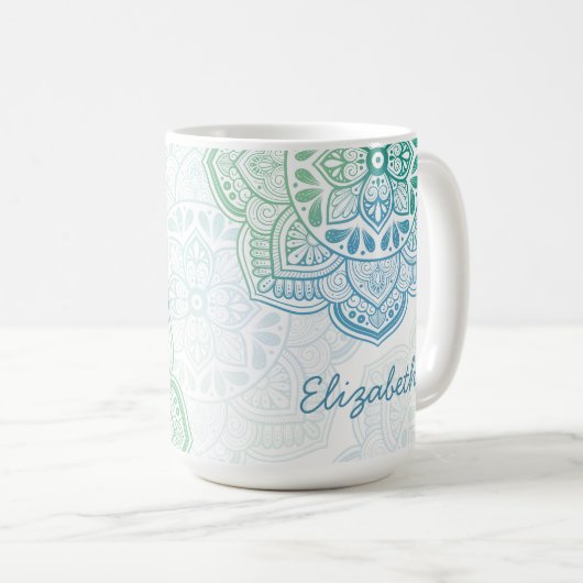 Caelum Mandala 15 oz. Personalized Mug Kaffeetasse (VorderseiteRechts)