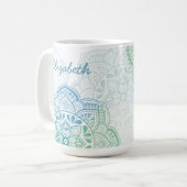 Caelum Mandala 15 oz. Personalized Mug Kaffeetasse (Vorderseite Links)
