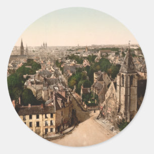 Caen, Basse-Normandie, Frankreich Runder Aufkleber